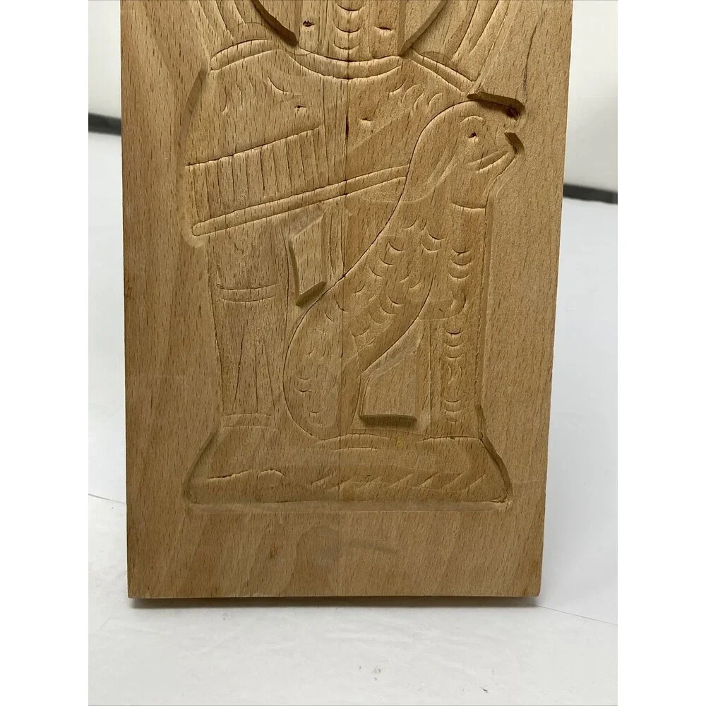 WOOD MOLD Cookie Speculaas Springerle Wooden Hand Caraved Man Primitive